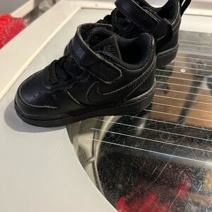 Nike Kids All-Black Velcro Athletic Sneakers